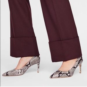Zara snakeskin high heel pointed toe shoe size 8
